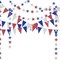 4th of July Patriotic Decorations Set Glitter Star Streamers Pennant Bunting Banner Red White Blue Garland for Independence Day Veterans Labor Day Decor Holiday Memorial Day Party Supplies
